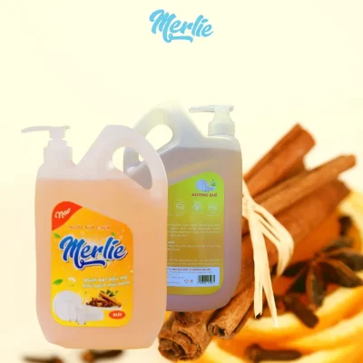 nước rửa chén merlie hương quế